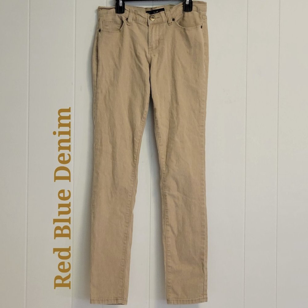 Red Blue Denim khaki tan jeans Sz: 5/6